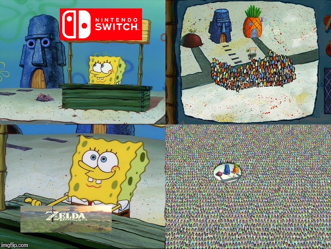 SpongeBob hype for switch | image tagged in memes | made w/ Imgflip meme maker