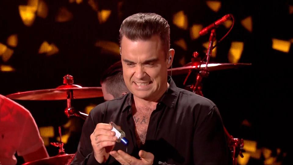 Robbie Williams hand sanitiser    Blank Meme Template