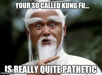 Pai Mei | YOUR SO CALLED KUNG FU... IS REALLY QUITE PATHETIC | image tagged in kung fu | made w/ Imgflip meme maker
