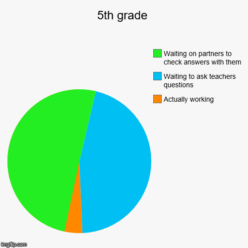image tagged in funny,pie charts,school,5th grade | made w/ Imgflip chart maker