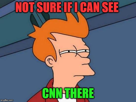 Futurama Fry Meme | NOT SURE IF I CAN SEE CNN THERE | image tagged in memes,futurama fry | made w/ Imgflip meme maker