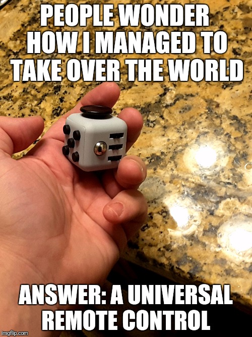 World Remote | PEOPLE WONDER HOW I MANAGED TO TAKE OVER THE WORLD; ANSWER: A UNIVERSAL REMOTE CONTROL | image tagged in remote control | made w/ Imgflip meme maker