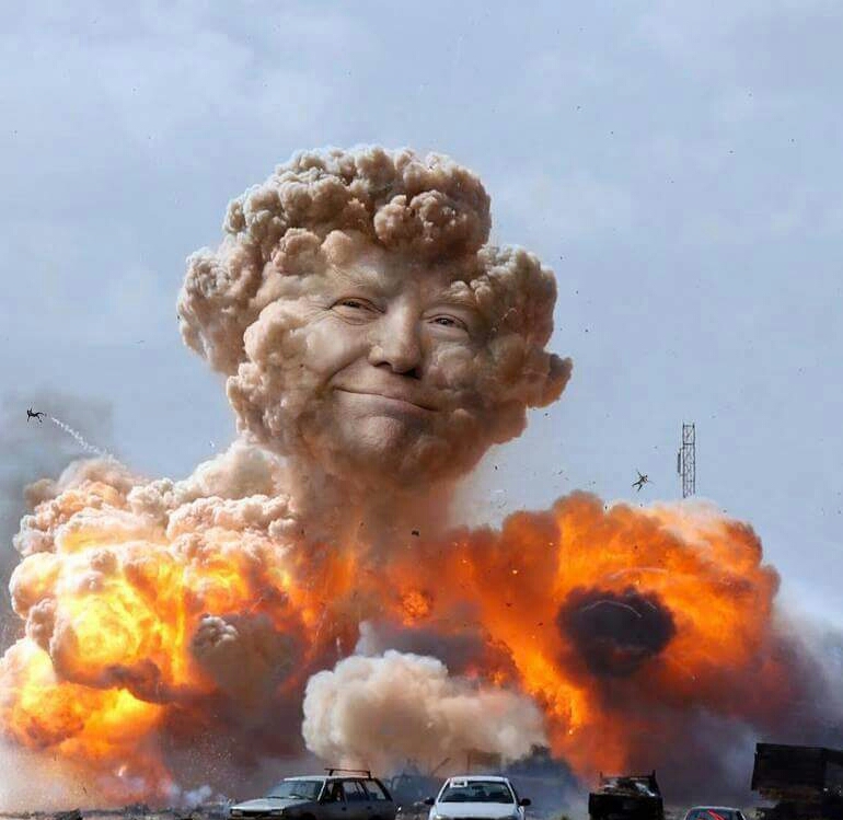 Trump Bomb Blank Meme Template