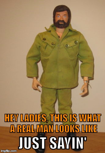 A Real Man | JUST SAYIN'; HEY LADIES, THIS IS WHAT A REAL MAN LOOKS LIKE | image tagged in real man,gi joe,retro toys | made w/ Imgflip meme maker
