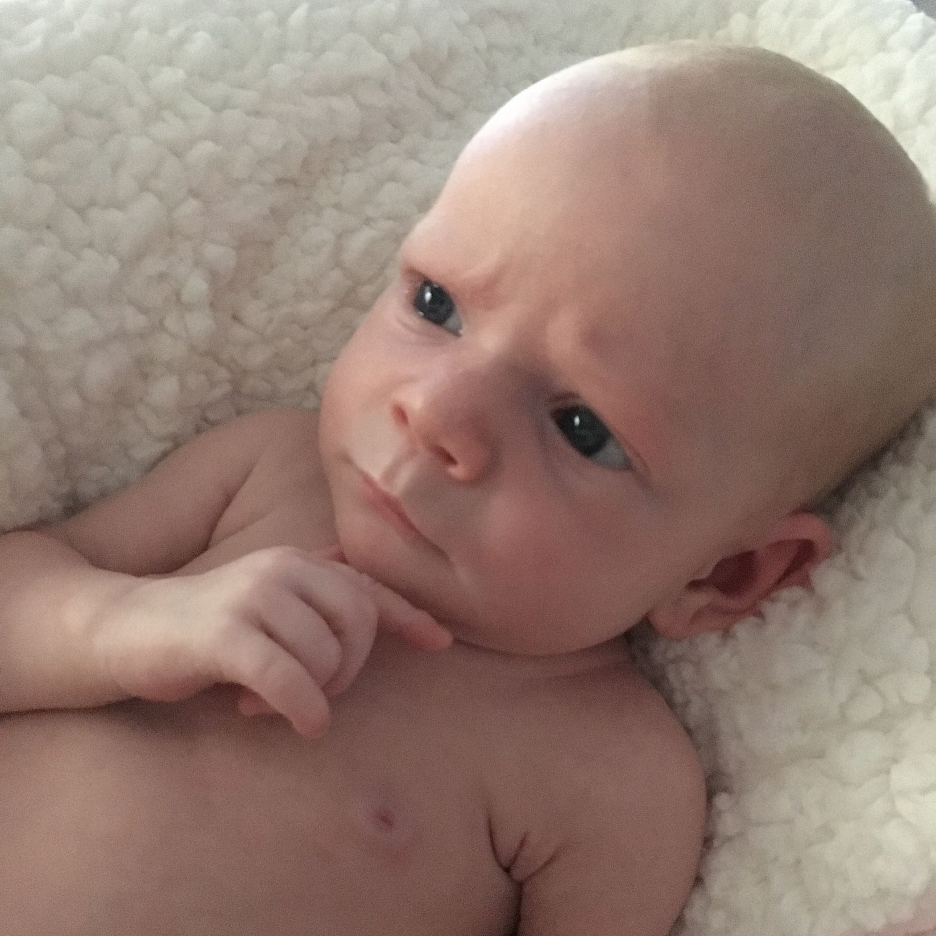 Thinking Baby Blank Meme Template