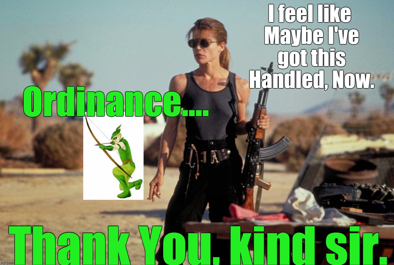 I feel like Maybe I've got this Handled, Now. Thank You, kind sir. Ordinance.... | made w/ Imgflip meme maker