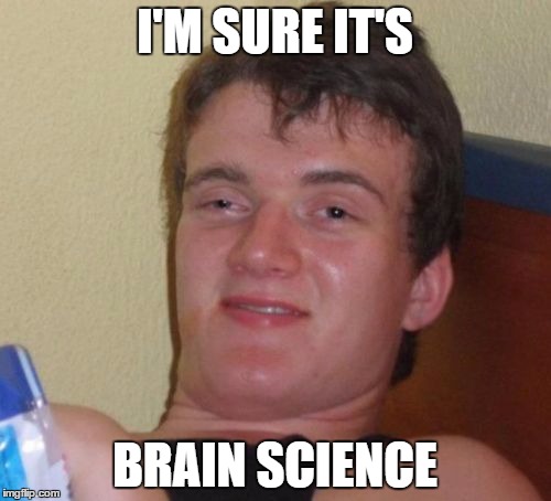 10 Guy Meme | I'M SURE IT'S BRAIN SCIENCE | image tagged in memes,10 guy | made w/ Imgflip meme maker