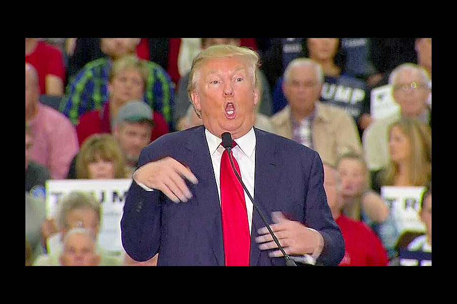 High Quality Trump mocking the disabled Blank Meme Template