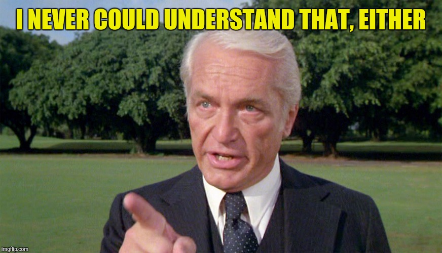 Caddyshack- Ted knight 1 | I NEVER COULD UNDERSTAND THAT, EITHER | image tagged in caddyshack- ted knight 1 | made w/ Imgflip meme maker