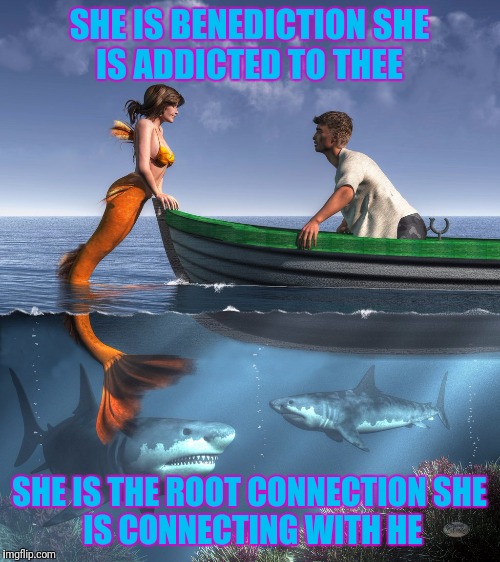 Here I go and I don't know why | SHE IS BENEDICTION
SHE IS ADDICTED TO THEE; SHE IS THE ROOT CONNECTION
SHE IS CONNECTING WITH HE | image tagged in deviantart | made w/ Imgflip meme maker