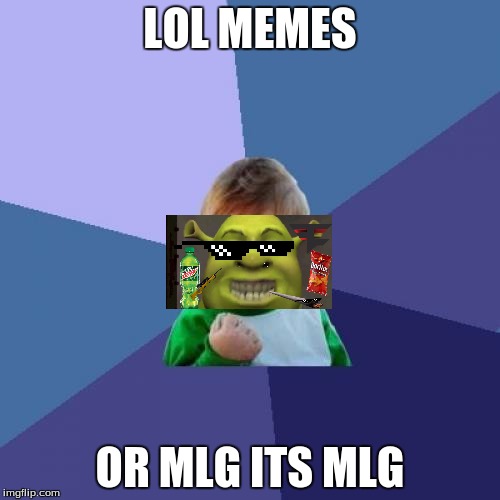 Success Kid Meme | LOL MEMES; OR MLG ITS MLG | image tagged in memes,success kid | made w/ Imgflip meme maker