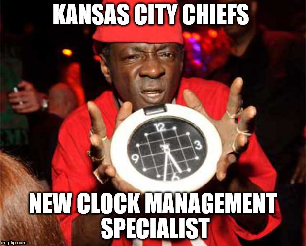 The answer to Andy Reid's clock management woes  | KANSAS CITY CHIEFS; NEW CLOCK MANAGEMENT SPECIALIST | image tagged in memes | made w/ Imgflip meme maker