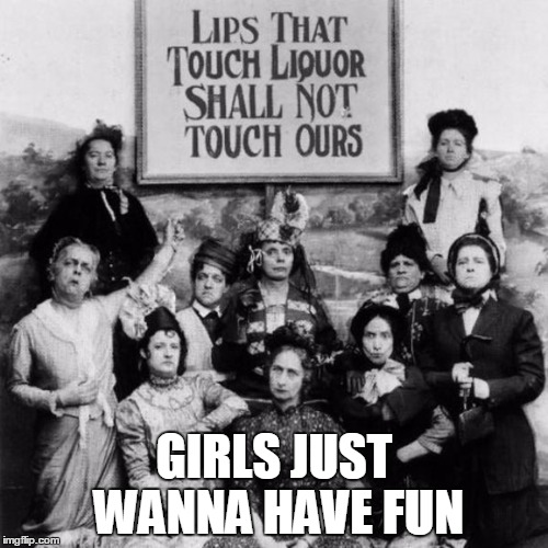 GIRLS JUST WANNA HAVE FUN | image tagged in girls,fun,party | made w/ Imgflip meme maker