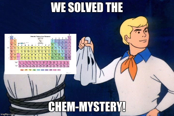 Now his terrors argon | WE SOLVED THE; CHEM-MYSTERY! | image tagged in scooby doo meddling kids,chemistry | made w/ Imgflip meme maker