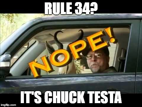 RULE 34? IT'S CHUCK TESTA | made w/ Imgflip meme maker