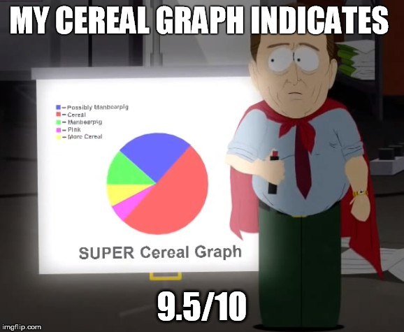 MY CEREAL GRAPH INDICATES; 9.5/10 | made w/ Imgflip meme maker