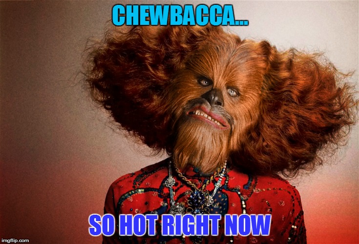 Cross Pollinating Memes | CHEWBACCA... SO HOT RIGHT NOW | image tagged in memes,chewbacca,mugatu so hot right now | made w/ Imgflip meme maker
