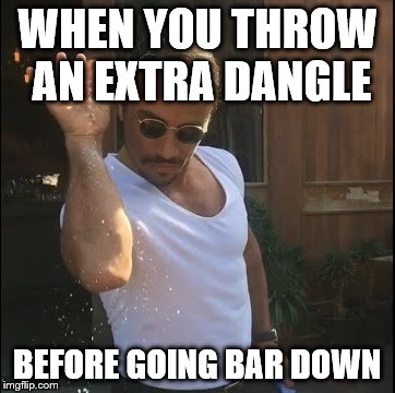 spicy | WHEN YOU THROW AN EXTRA DANGLE; BEFORE GOING BAR DOWN | image tagged in salt bae,hockey,sports,bardown,87 | made w/ Imgflip meme maker