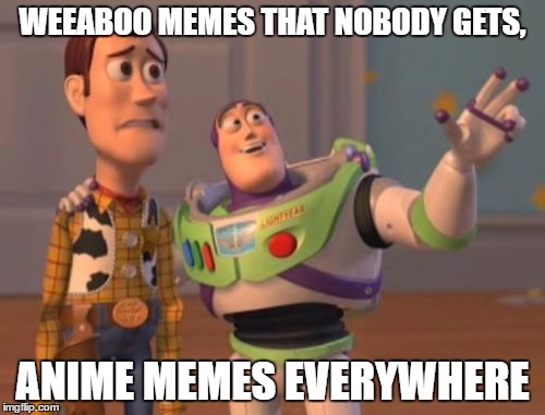 X, X Everywhere Meme |  WEEABOO MEMES THAT NOBODY GETS, ANIME MEMES EVERYWHERE | image tagged in memes,x x everywhere,weeaboo,i dont need it,anime | made w/ Imgflip meme maker