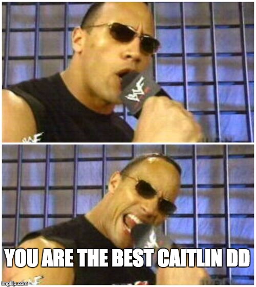 The Rock It Doesn't Matter Meme | YOU ARE THE BEST CAITLIN DD | image tagged in memes,the rock it doesnt matter | made w/ Imgflip meme maker