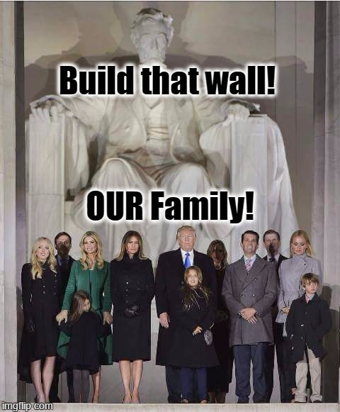 Build That Wall! | Build that wall! OUR Family! | image tagged in build that wall,our family,first family | made w/ Imgflip meme maker