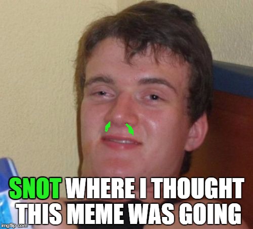 10 Guy Meme | SNOT WHERE I THOUGHT THIS MEME WAS GOING SNOT | image tagged in memes,10 guy | made w/ Imgflip meme maker