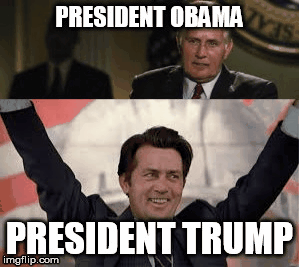Should have sheen it coming | image tagged in gifs,president trump,president obama,martin sheen | made w/ Imgflip images-to-gif maker