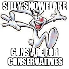 SILLY SNOWFLAKE GUNS ARE FOR CONSERVATIVES | made w/ Imgflip meme maker