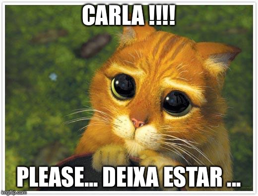 Shrek Cat | CARLA !!!! PLEASE... DEIXA ESTAR ... | image tagged in memes,shrek cat | made w/ Imgflip meme maker