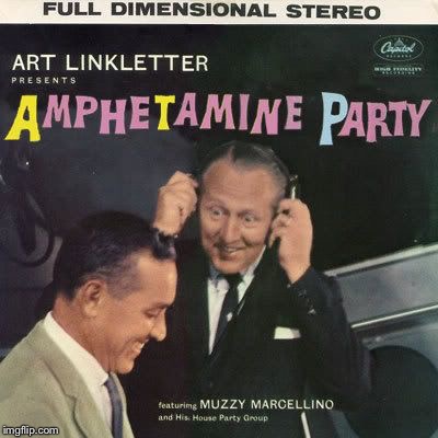I used to watch his show when I was little.  This is how he kept his spunk. | . | image tagged in memes,bad album art week,art linkletter,high | made w/ Imgflip meme maker