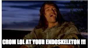 CROM LOL AT YOUR ENDOSKELETON !!! | made w/ Imgflip meme maker