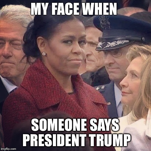 Yas Queen M | MY FACE WHEN; SOMEONE SAYS PRESIDENT TRUMP | image tagged in yas queen m | made w/ Imgflip meme maker