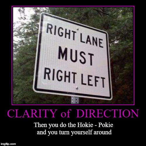 Clarity | image tagged in funny,demotivationals,wmp,funny road signs | made w/ Imgflip demotivational maker