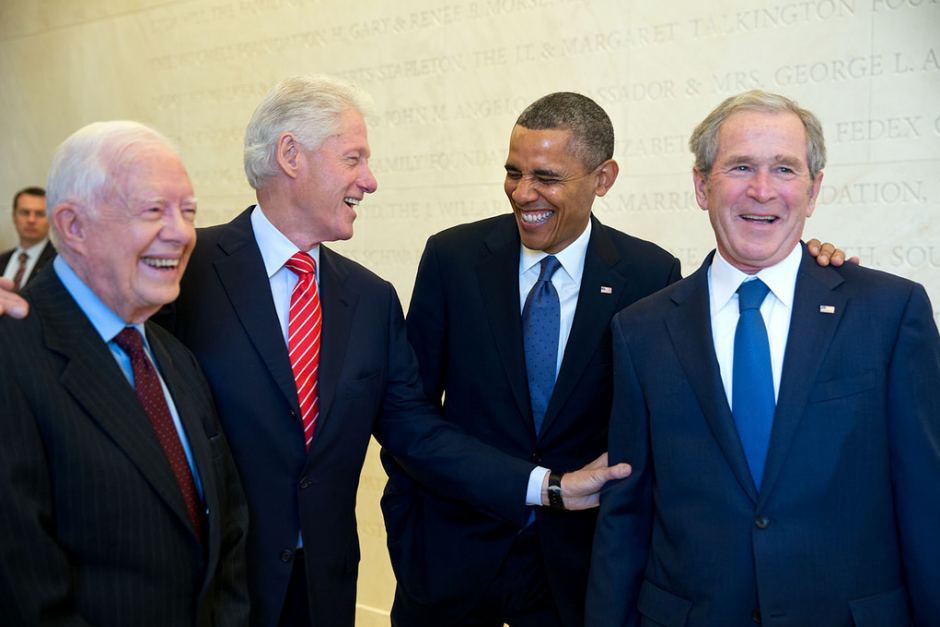 Former US Presidents Laughing Blank Meme Template