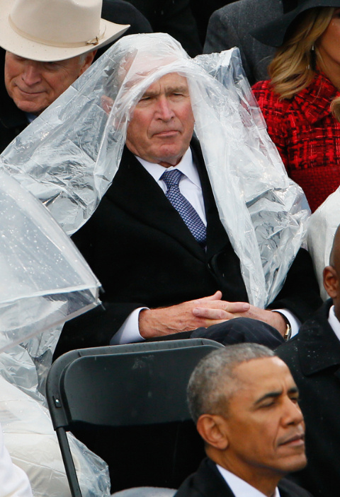 George Bush poncho 2 Blank Meme Template