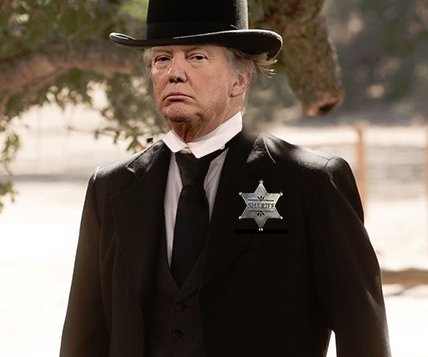 High Quality sheriff trump Blank Meme Template