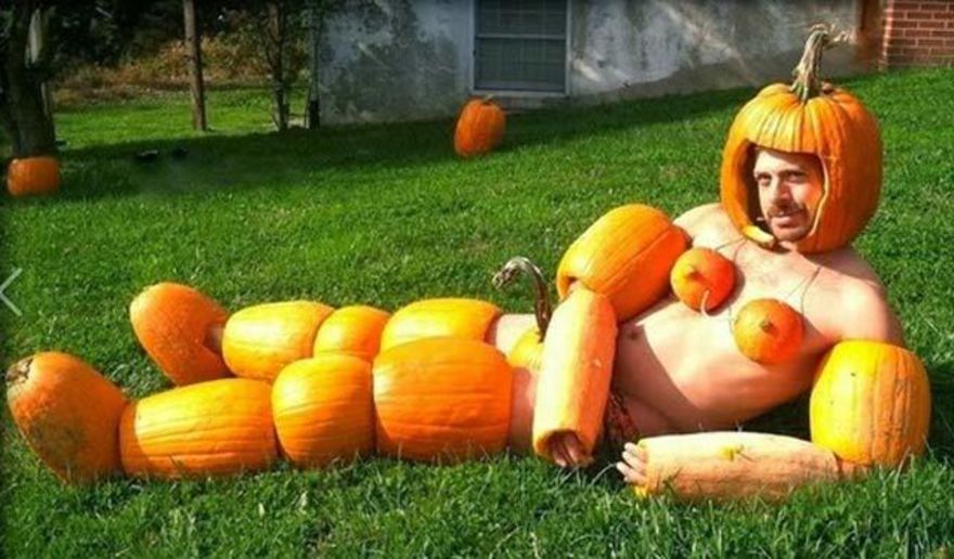 Pumpkin Man Blank Meme Template