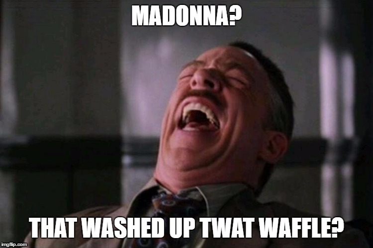 MADONNA? THAT WASHED UP TWAT WAFFLE? | made w/ Imgflip meme maker