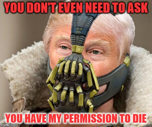 YOU DON'T EVEN NEED TO ASK YOU HAVE MY PERMISSION TO DIE | made w/ Imgflip meme maker
