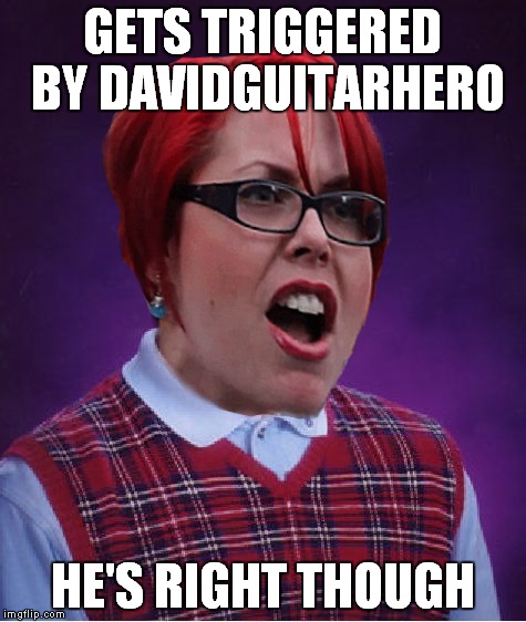 GETS TRIGGERED BY DAVIDGUITARHERO HE'S RIGHT THOUGH | made w/ Imgflip meme maker