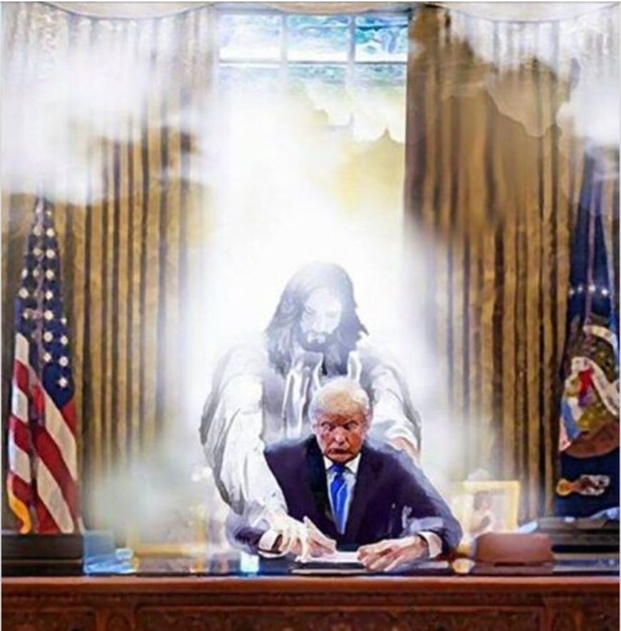 Jesus Trump Blank Meme Template