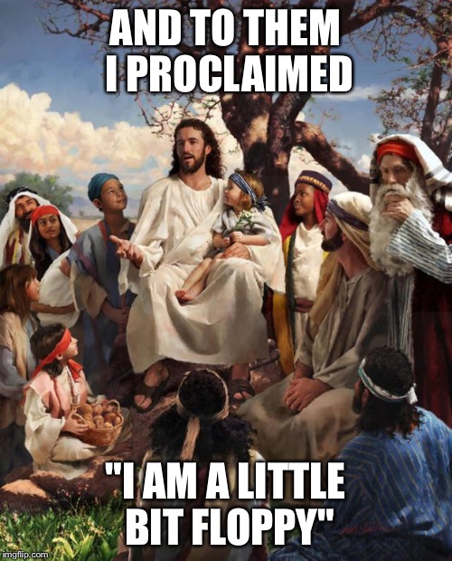 AND TO THEM I PROCLAIMED "I AM A LITTLE BIT FLOPPY" | made w/ Imgflip meme maker