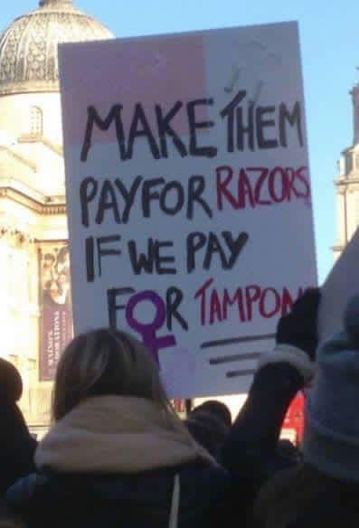 Feminist sign razors Blank Meme Template