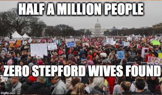 STEPFORD WIVES | image tagged in womens march | made w/ Imgflip meme maker