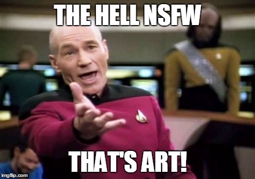 Picard Wtf Meme | THE HELL NSFW THAT'S ART! | image tagged in memes,picard wtf | made w/ Imgflip meme maker