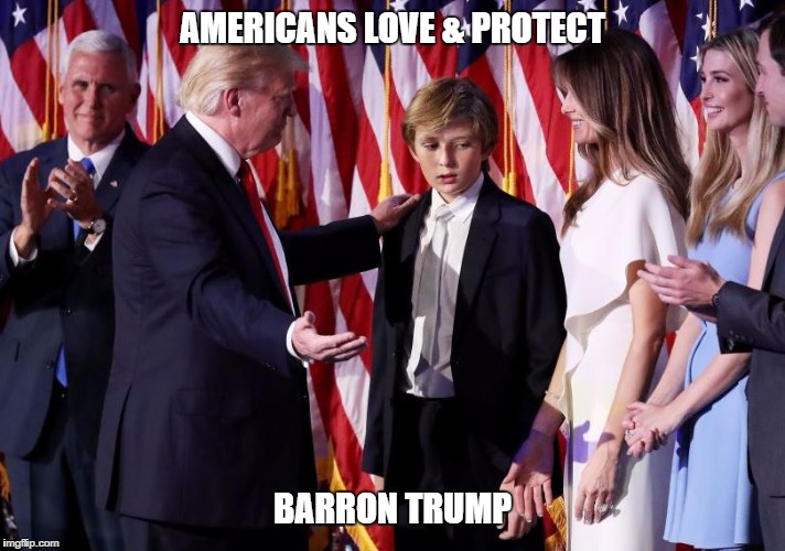 Barron Trump | AMERICANS LOVE & PROTECT; BARRON TRUMP | image tagged in barron trump | made w/ Imgflip meme maker