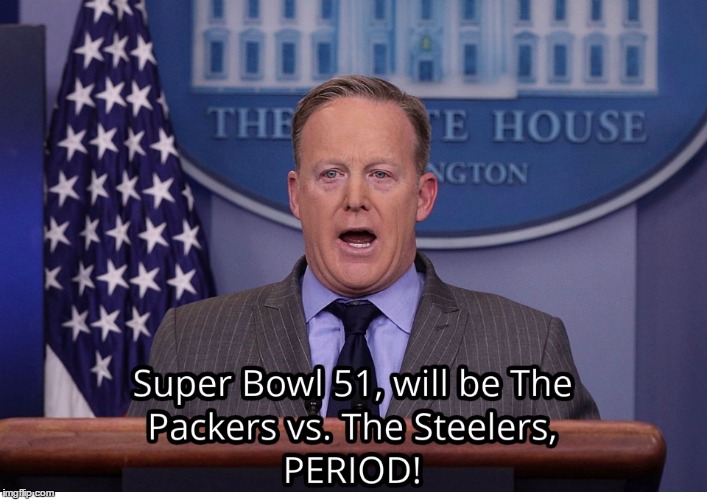 image tagged in sean spicer,super bowl | made w/ Imgflip meme maker