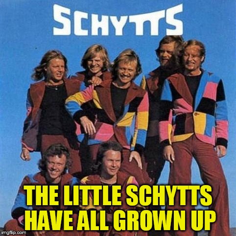 We were constipated. Until our album came out! | THE LITTLE SCHYTTS HAVE ALL GROWN UP | image tagged in bad album art,bad album art week | made w/ Imgflip meme maker