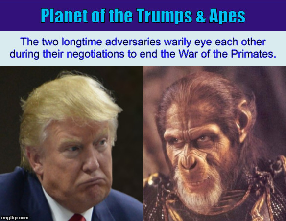Planet of the Trumps & Apes | image tagged in donald trump,trump,funny,planet of the apes,planet of the trumps,memes | made w/ Imgflip meme maker
