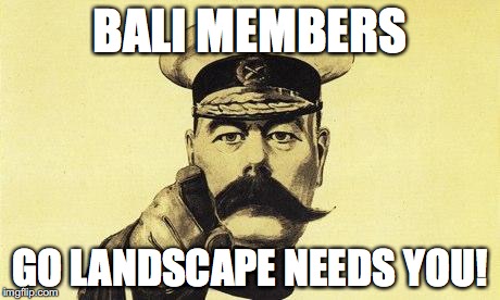 lord kitchener | BALI MEMBERS; GO LANDSCAPE NEEDS YOU! | image tagged in lord kitchener | made w/ Imgflip meme maker